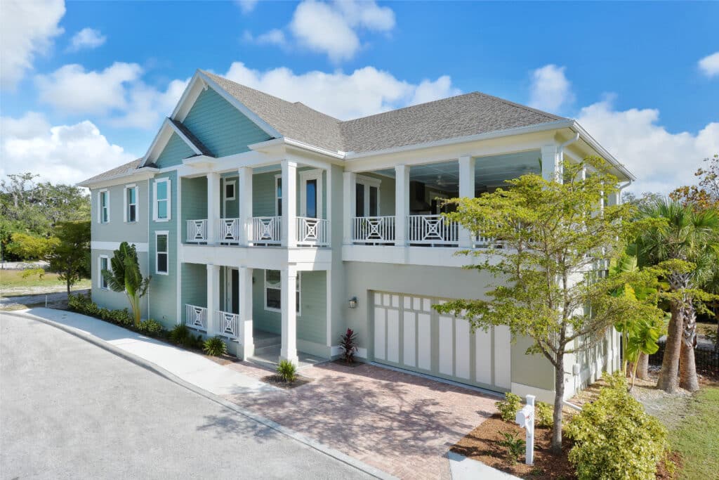 Exterior view of waterfront property